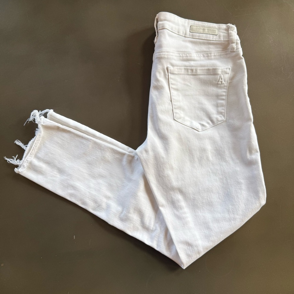 Articles of Society Carly Cannes White Distressed Ankle Jeans